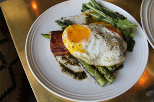 Pork belly and eggs at LA Chapter