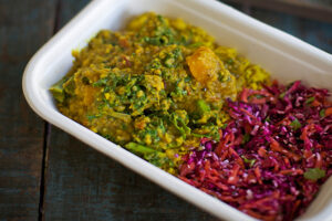 Spinach and Turmeric Tarka Dhal at Spicebox in London, UK