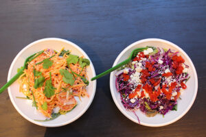 Squash Goals Bowl and Big Fat Greek Bowl from Two Forks