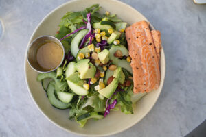 The Skinny Cob with Sustainable Salmon at Flower Child