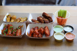Assortment of wings from International Wings Factory