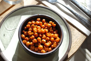Crispy spicy chickpeas from Strut & Cluck in Shoreditch, London