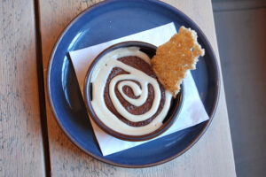 Flourless chocolate mousse cake & halva ripple from Strut & Cluck in Shoreditch, London