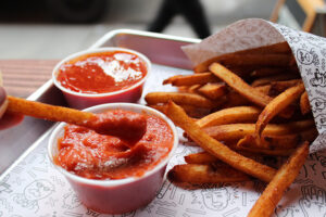 Classic French Fries with Red Curry and Korean Ketchup from 375°
