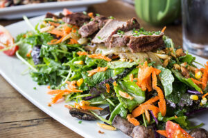 Healthy Steak Salad at The Rockefeller in Manhattan Beach