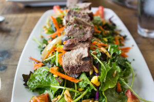 Healthy Steak Salad at The Rockefeller in Manhattan Beach