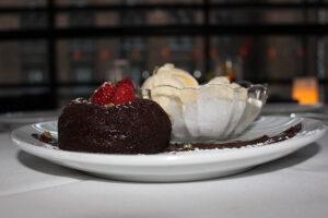 Flourless Chocolate Lava Cake at Fleming's Steakhouse in Back Bay, Boston