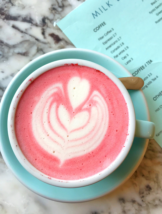 Coffee Addict • Pink & Blue Lattes Are Served At This London Coffee Shop